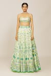 Buy_Gopi Vaid_Ivory Lehenga And Bustier Georgette Embroidered Hand Gayathri Embellished Set 