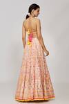 Shop_Gopi Vaid_Pink Lehenga And Blouse Georgette Embroidery Narya Geometric Set _at_Aza_Fashions