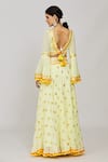 Gopi Vaid_Yellow Viscose Embroidered And Printed Thread Navya Victorian Skirt & Blouse Set _Online_at_Aza_Fashions