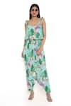 Buy_Payal Singhal_Blue Crepe Print Kuno Scoop Neck Jumpsuit _at_Aza_Fashions