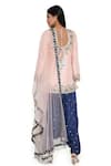 Shop_Payal Singhal_Pink Silk Embroidered Mukaish Round Kurta Salwar Set _at_Aza_Fashions