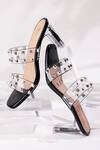 Buy House Of Vian Black Studs Christie Double Transparent Strap Heels Online at Aza Fashions Buy_House Of Vian_Black Studs Christie Double Transparent Strap Heels_Online_at_Aza_Fashions