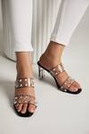 Buy House Of Vian Black Studs Christie Double Transparent Strap Heels at Aza Fashions Buy_House Of Vian_Black Studs Christie Double Transparent Strap Heels_at_Aza_Fashions