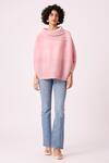 Scarlet Sage_Pink Polyester Sloane Pearl Embellished Top_Online_at_Aza_Fashions