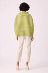Shop_Scarlet Sage_Green Polyester Sloane Pearl Embellished Top_at_Aza_Fashions