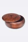 Shop_BRICK BROWN_Brown Wood Roti Box _Online_at_Aza_Fashions