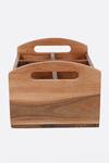 Buy Brick Brown Brown Wood Two In One Flatware Organizer And Tea Glass Holder Online at Aza Fashions Buy_Brick Brown_Brown Wood Two In One Flatware Organizer And Tea Glass Holder_Online_at_Aza_Fashions