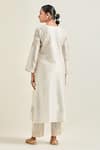 Shop_Anantaa by Roohi_Off White Silk Chanderi Embroidered Sequins Round Straight Kurta And Pant Set _at_Aza_Fashions