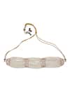 Shop_Riana Jewellery_White Pearls Floral Jadtar Stones Necklace Set _at_Aza_Fashions