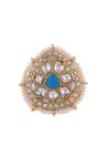 Riana Jewellery_Blue Pearls, Stones And Jadtar Necklace Set _Online_at_Aza_Fashions