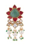 Buy_Riana Jewellery_Green Beads, Pearls, Stones Floral Jadtar Necklace Set _Online_at_Aza_Fashions
