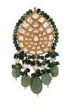 Buy_Riana Jewellery_Green Embellished Beads Brooch _at_Aza_Fashions