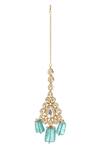 Shop_MINAKI_Green Beads, Diamonds Kundan Embellished Necklace Set _Online_at_Aza_Fashions