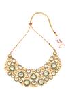 Buy_Minaki_Green Diamonds, Stones Kundan Meenakari Necklace Set _Online_at_Aza_Fashions