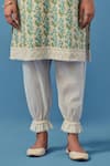 Sage Saga Yellow , Cotton Badra Floral Print Kurta With Pant For Kids Online at Aza Fashions Sage Saga_Yellow , Cotton Badra Floral Print Kurta With Pant For Kids_Online_at_Aza_Fashions