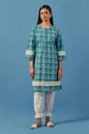 Buy Sage Saga Blue , Linen, Cotton Barkha Floral Print Kurta With Pant For Kids at Aza Fashions Buy_Sage Saga_Blue , Linen, Cotton Barkha Floral Print Kurta With Pant For Kids_at_Aza_Fashions