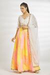 Buy Samyukta Singhania White Muslin, Kota Doria, Organza Leheriya Pattern Multi Color Lehenga Set Online at Aza Fashions Buy_Samyukta Singhania_White Muslin, Kota Doria, Organza Leheriya Pattern Multi Color Lehenga Set_Online_at_Aza_Fashions