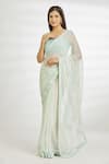 Buy_Samyukta Singhania_Blue Chiffon Celeste Stones Embellished Saree _Online_at_Aza_Fashions