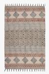 Buy_Gharghar_Blue Cotton Printed Tribal Rug_at_Aza_Fashions