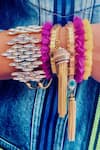 Buy_Prerto_Gold Plated Crystals Embellished Bracelet _at_Aza_Fashions