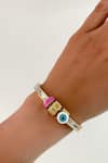 Buy PRERTO Gold Plated Crystals Enamelled Evil Eye Bracelet at Aza Fashions Buy_PRERTO_Gold Plated Crystals Enamelled Evil Eye Bracelet _at_Aza_Fashions