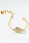 Buy_PRERTO_Black Gold Dome Charm Bracelet _at_Aza_Fashions