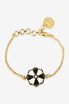 Buy_PRERTO_Gold Plated Flower Charm Bracelet _at_Aza_Fashions