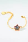 Buy_PRERTO_Pink Gold Toned Acuben Star Bracelet _at_Aza_Fashions
