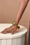 Buy_Zaza By Somya_Gold Plated Geometric Circular Bracelet _at_Aza_Fashions