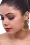 Buy_Zaza By Somya_Gold Plated Metallic Thread Stud Embellished Dangler Earrings _at_Aza_Fashions