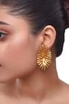 Buy_Zaza By Somya_Gold Plated Floral Bloom Stud Earrings _at_Aza_Fashions