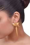 Buy_Zaza By Somya_Gold Plated Cut-out Greek Earrings _at_Aza_Fashions