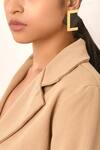 Buy_Zaza By Somya_Gold Plated Stones Embellished Stud Earrings _at_Aza_Fashions