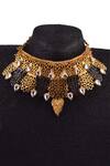 Zaza By Somya_Gold Plated Kundan Embellished Necklace _Online_at_Aza_Fashions