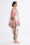 Rajdeep Ranawat_Multi Color Silk Print Abstract Stand Collar Chanel Mandala Tunic With Pant _at_Aza_Fashions