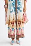 Rajdeep Ranawat_Multi Color Silk Print Abstract Collared Neck Kamara Shirt Tunic With Pant _Online_at_Aza_Fashions