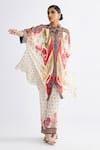 Shop_Rajdeep Ranawat_Multi Color Silk Print Abstract Kamara Shirt Tunic With Pant  _Online_at_Aza_Fashions