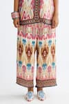 Rajdeep Ranawat_Multi Color Silk Printed Floral Spread Maizah Shirt And Pant Set _Online_at_Aza_Fashions