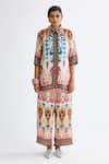 Buy_Rajdeep Ranawat_Multi Color Silk Printed Floral Spread Maizah Shirt And Pant Set _Online_at_Aza_Fashions
