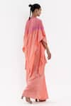 Shop_Studio Medium_Peach Silk Handwoven High Round Pre-draped Kaftan Saree With Running Blouse_at_Aza_Fashions