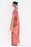 Buy_Studio Medium_Peach Silk Handwoven High Round Pre-draped Kaftan Saree With Running Blouse_Online_at_Aza_Fashions