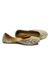 Shop_Yassio_Silver Annis Embroidered Juttis _at_Aza_Fashions