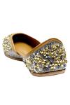 Yassio_Silver Annis Embroidered Juttis _Online_at_Aza_Fashions
