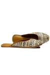 Shop_Yassio_Gold Embroidered Ariana Mules _at_Aza_Fashions