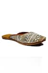 Yassio_Gold Embroidered Ariana Mules _Online_at_Aza_Fashions