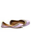 Shop Yassio Purple Athena Embroidered Juttis at Aza Fashions Shop_Yassio_Purple Athena Embroidered Juttis_at_Aza_Fashions