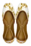 Buy Yassio White Bincy Bead Embroidered Juttis Online at Aza Fashions Buy_Yassio_White Bincy Bead Embroidered Juttis_Online_at_Aza_Fashions