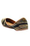 Yassio_Black Noor Embroidered Juttis _Online_at_Aza_Fashions