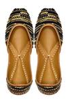 Buy_Yassio_Black Noor Embroidered Juttis _Online_at_Aza_Fashions