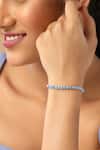 Buy_Curio Cottage_Silver Plated Charms Of Evil Eye Enamelled Bracelet _at_Aza_Fashions